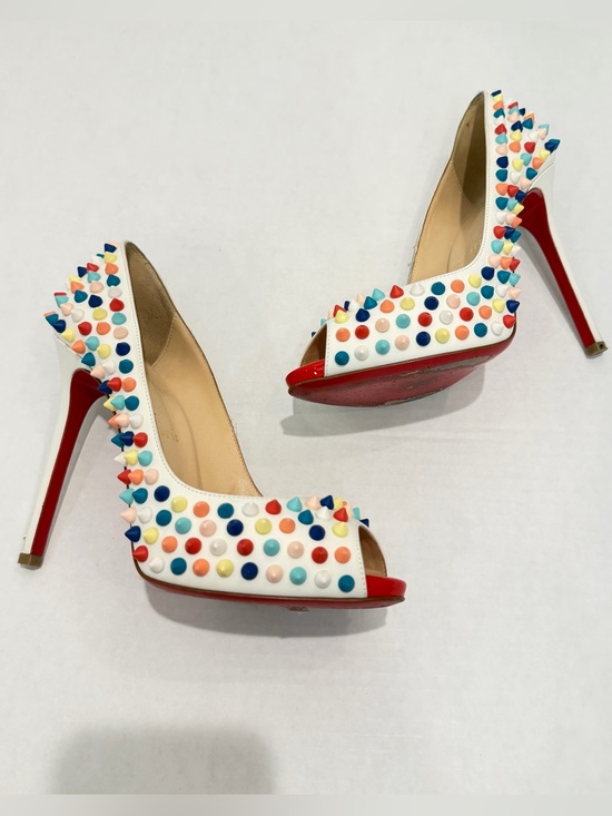 Christian Louboutin Shoes - Christian Louboutin White studded heels